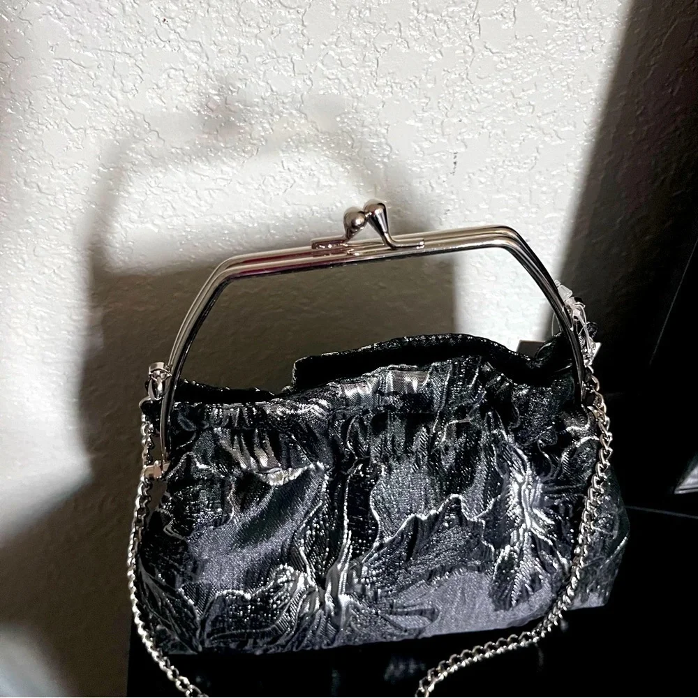 Prezzo Mini Satchel Glam Purse With Detachable Metal Strap